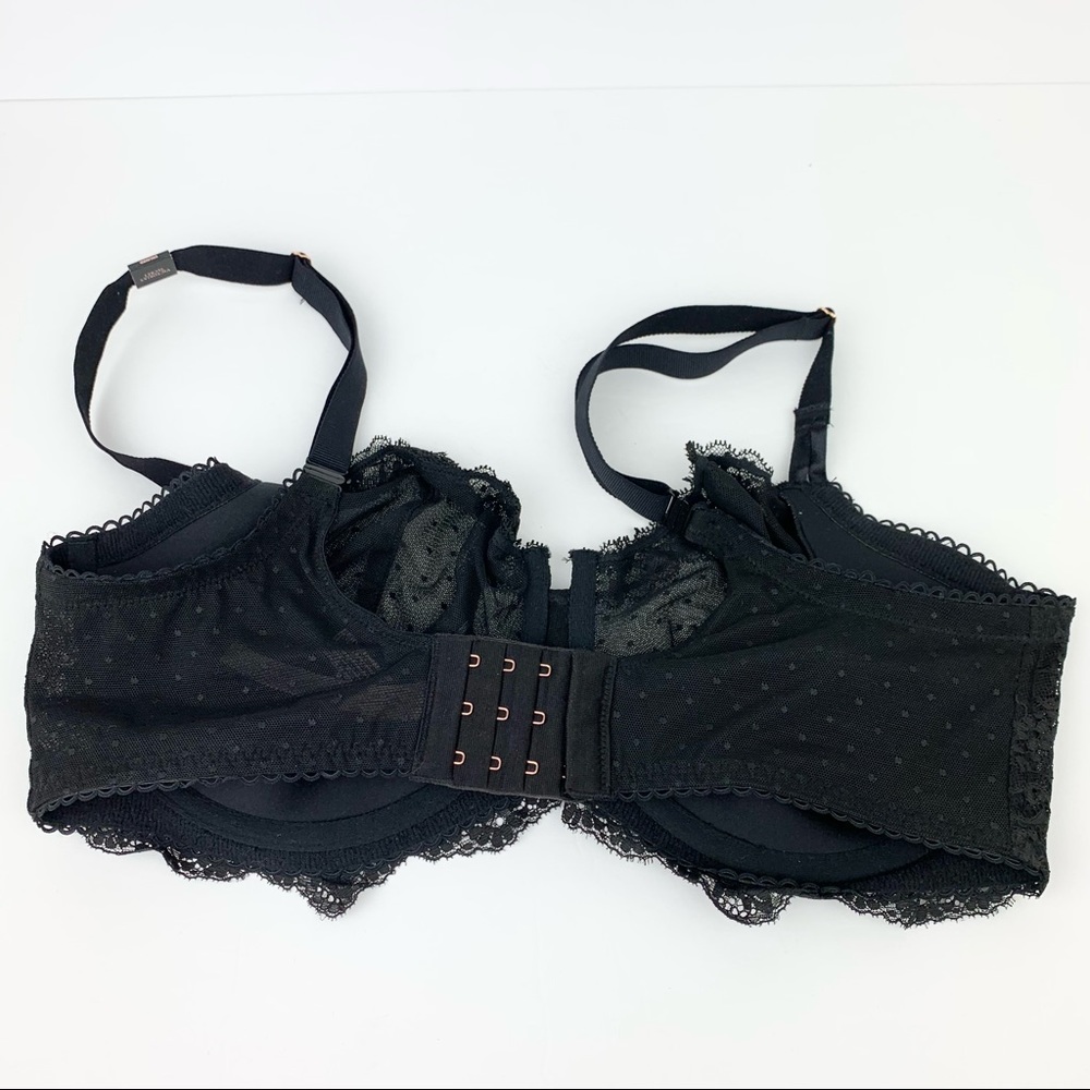Victoria’s Secret Wicked Unlined Balconette Bra Polka Dot Lace Lingerie New - Picture 3 of 5